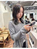 ジーナ 博多(Zina)&nbsp;ミディアム レイヤー×オリーブグレージュ