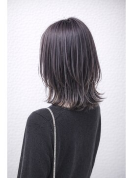 フォイルヘアー(Foil.hair) 外はねミディアム×透明感カラー　髪質改善