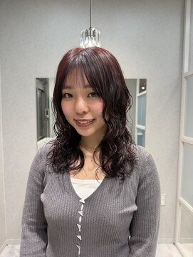 ファイブ ノーヴル カラット(5 Noble ct.) 【柚衣】ボルドーカラーパーマ