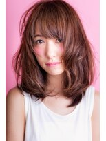 ソア 武蔵小杉(SOAR) トリートメントボルドーベージュカラーのワンレンセンターパート