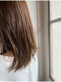 大人女子グレージュハイライト