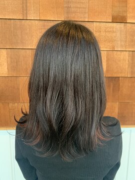 アンチ(ANTI) ブラック×レッド　インナーカラー