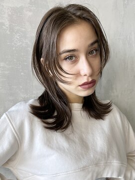 アイティーバイアルバム 下北沢店(IT by ALBUM) 顔まわりウルフ_アースカラーくびれヘアツートンカラー_58973