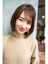 ケアリー 大泉学園(Carelly)&nbsp;大人かわいい前髪セシルカットココアブラウンフリンジウェーブ