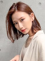 オーブ ヘアーノーブル 福津店(AUBE HAIR noble)&nbsp;大人可愛いブラウンボブ/20代30代40代/外ハネ/ボブ