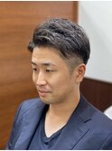 アップバング/束感ショート/ビジネス/刈り上げ/メンズ/神保町