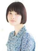 小顔ショートボブ まるみシルエット ナチュラルカラー