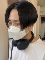 センターパートカルマパーマワンカールパーマ韓国ヘアガイルヘア