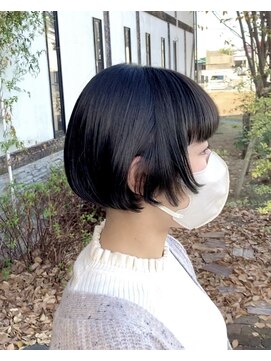 ルプラ ガーデン(le-pla garden) マッシュショート#黒髪#耳掛けショート#くびれショート#ボブ