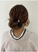 着物　ヘアセット　へアメ　推し活　ゆるふわ　シニヨン　大阪