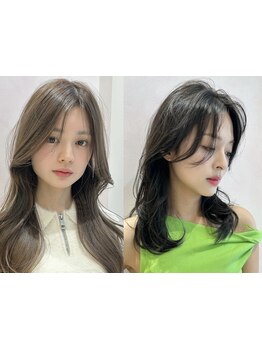 [口コミで好評☆]【カット+カラー+TR\8800】韓国風デザイン/レイヤーカットで魅惑的なフォルムに。