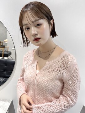 ラミエバイメルト 下北沢(lamie by melt) ボブシースルーブリーチショコラベージュアッシュブラウン透明感