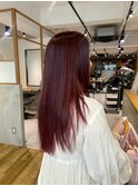 ヴィンテージレッド【20代/イルミナカラー/縮毛矯正/髪質改善】