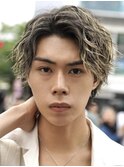 原宿ツイストスパイラルパーマメンズカットセンターパート30代◆