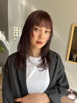 トリッカ シブヤ(TRICCA SHIBUYA)&nbsp;ラベンダーブラウン/くびれミディアム/艶カラー/透明感カラー
