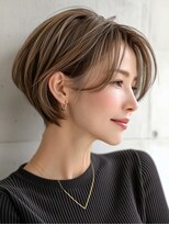 ルーファス 恵比寿南(Ruufus) 【40代50代】似合わせ大人ショートボブ/前髪ありなし/面長丸顔