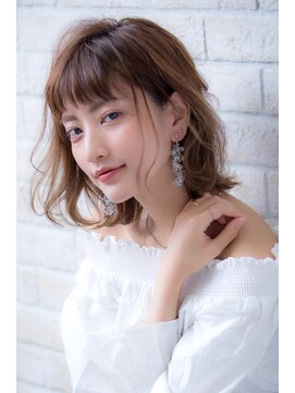 エルデ ナインズ ヘアー スタンド 川口店(elde 9's HAIR STAND) プリカール＆シルキーチョコレートの大人ガーリーモードヘア