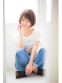【富雄nao*c tres】大人かわいい小顔☆ナチュラルショートボブ