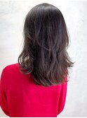 グレージュカラー_ココアブラウンフリンジウェーブ_ba277772