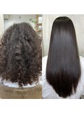高難易度ジュエリーシステム縮毛矯正【CALURE】で艶髪ストレート
