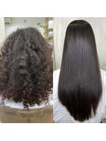 アンフィユヌキャトル(AnFye une Qatll)&nbsp;高難易度ジュエリーシステム縮毛矯正【CALURE】で艶髪ストレート