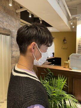 シェノン サントル(CHAINON CENTRE) センターパート/マッシュ/着物ヘア/着物ヘア/メルティカラー