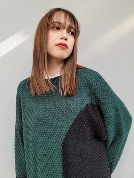 ヘアデザイン ロッコ(hair design ROCCO) プツッとが可愛い切りっぱなしスタイル×ハイトーン