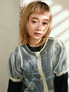 ネオリーブカフ 鶴ヶ峰店(Neolive caff) 顔まわりレイヤー ミディアム くびれ ハイトーン