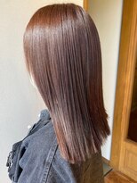 グリンプス 大濠店(Glimpse)&nbsp;縮毛矯正ストレート　髪質改善　ツヤ髪　ダークブラウン　大濠