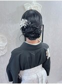 卒業式 袴着付け アップスタイル