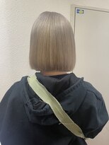アジールヘア 所沢プロペ通り店(agir hair)&nbsp;ヘルシーボブ美髪ケアブリーチハイトーンミルクティー所沢