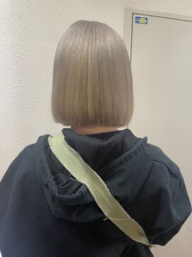 アジールヘア 所沢プロペ通り店(agir hair) ヘルシーボブ美髪ケアブリーチハイトーンミルクティー所沢