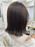 切りっぱなし×縮毛矯正