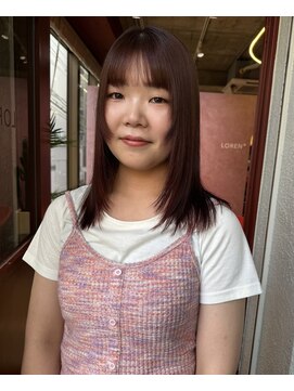 ローレンジウ(LOREN JU) 透明感髪質改善ベージュダブルカラーミルクティーグレージュ