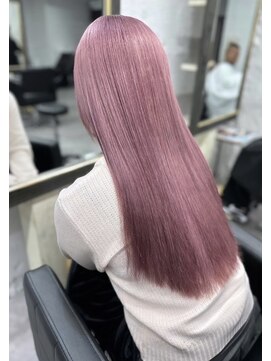 リア(riah) ダブルカラーミルクティーベージュレイヤーカット韓国ヘア