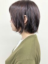 モリオ(morio)&nbsp;<くせ毛カット大人ボブ耳かけボブ重め切りっぱなしボブ30代40代3