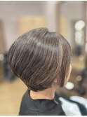 20代/30代/40代/大人ショートボブ/耳かけショート