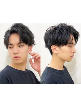 メンズからも好評のカット技術！メンズパーマ、ブリーチカラーで最新トレンドスタイルに★[原宿/表参道］