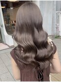 韓国 くびれロング レイヤー ワンホンヘア 小顔前髪