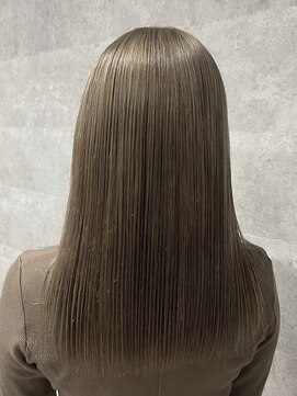 ルイス(L'wis) オリーブグレージュベージュブリーチなしダブルカラー