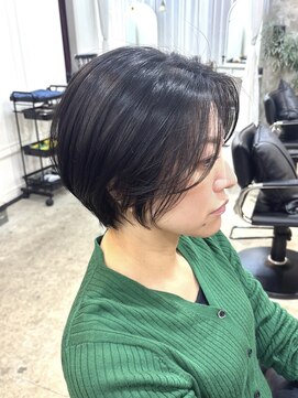 エトネ ヘアーサロン 仙台駅前(eTONe hair salon) 大人ショートボブ ひし形ショートボブ