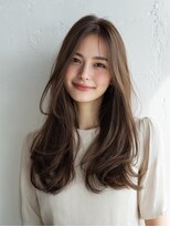 コトンアトリエ 人形町(COTON atelier)&nbsp;着物ヘア/ダークアッシュ/ミディアムレイヤーカット/人形町