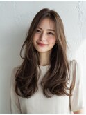 着物ヘア/ダークアッシュ/ミディアムレイヤーカット/人形町