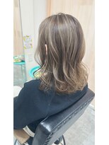 チェレ アズーリ 狭山店(Chere azuri)&nbsp;30代デザインカラー・ハイライト・ミルクティーグレージュ