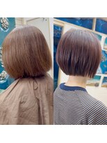 ラニハナクドウ(lanihana.kudo) #シームレスボブ#オリーブグレージュ