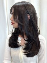 ヘアメイク ミチ 富田店(HAIRMAKE MICHI)&nbsp;韓国風 顔まわりレイヤー くびれヘア 小顔効果 艶カラー