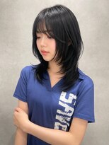 ルノン(LUNON)&nbsp;黒髪クラゲヘアーオリーブグレー小顔ココアベージュ