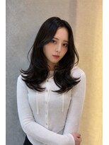 レーヴバイロンド 仙台(Reve by Lond) 韓国レイヤー顔周り髪質改善シースルーダークブルー縮毛矯正仙台