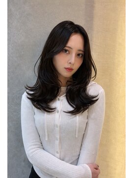 レーヴバイロンド 仙台(Reve by Lond) 韓国レイヤー顔周り髪質改善シースルーダークブルー縮毛矯正仙台