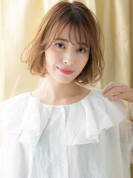 カバーヘア ブリス 北浦和(COVER HAIR bliss) 透明感ミルクティーベージュゆるふわショートボブ20代30代325Z